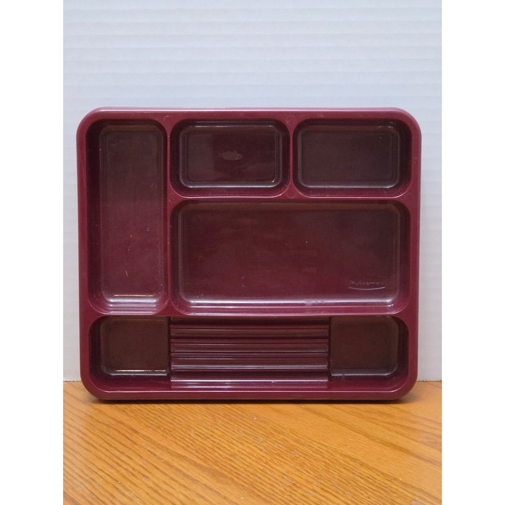 Rubbermaid Desk Drawer Organizer Plastic Red MCM Decor Vintage